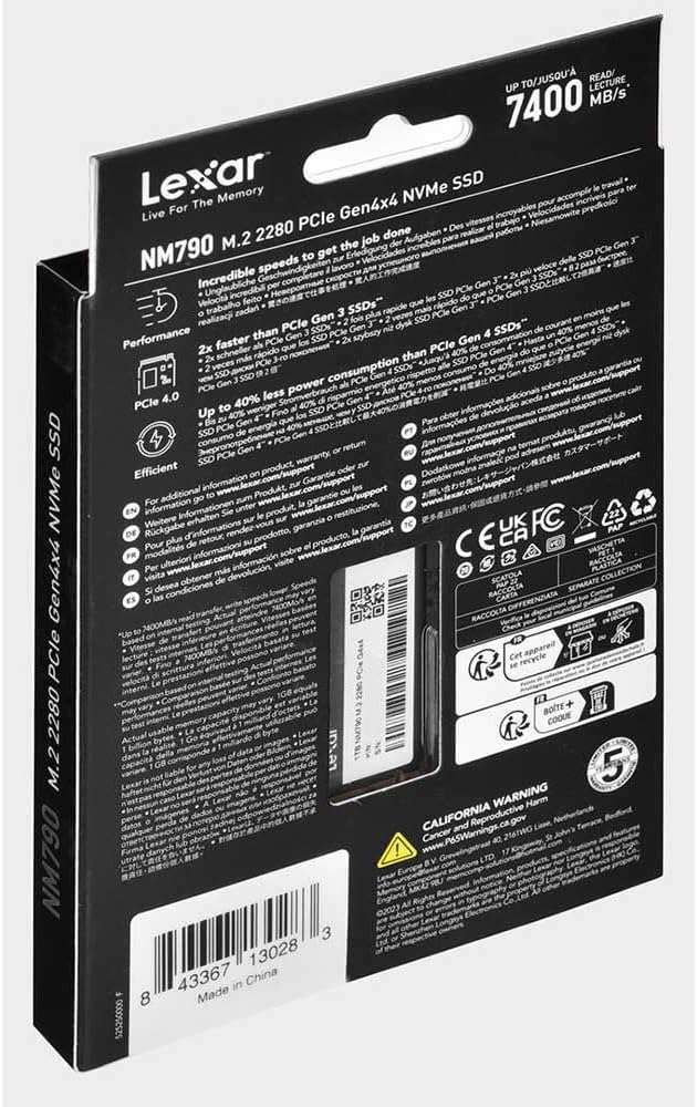 ليكسار هارديسك داخلي 1 تيرا بايت NVMe M.2 PCIe
