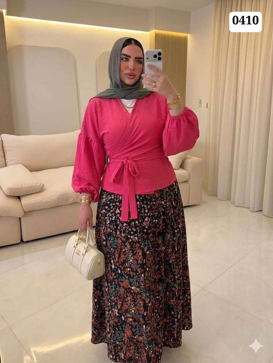 طقم سوت 3 قطع بدي وبلوزه وجيبه