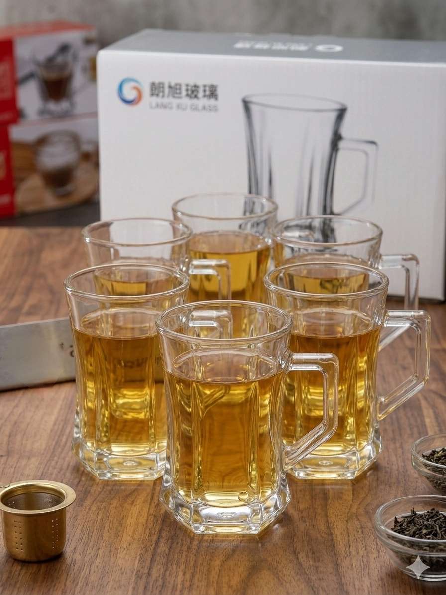 طقم مجات زجاج كرستال