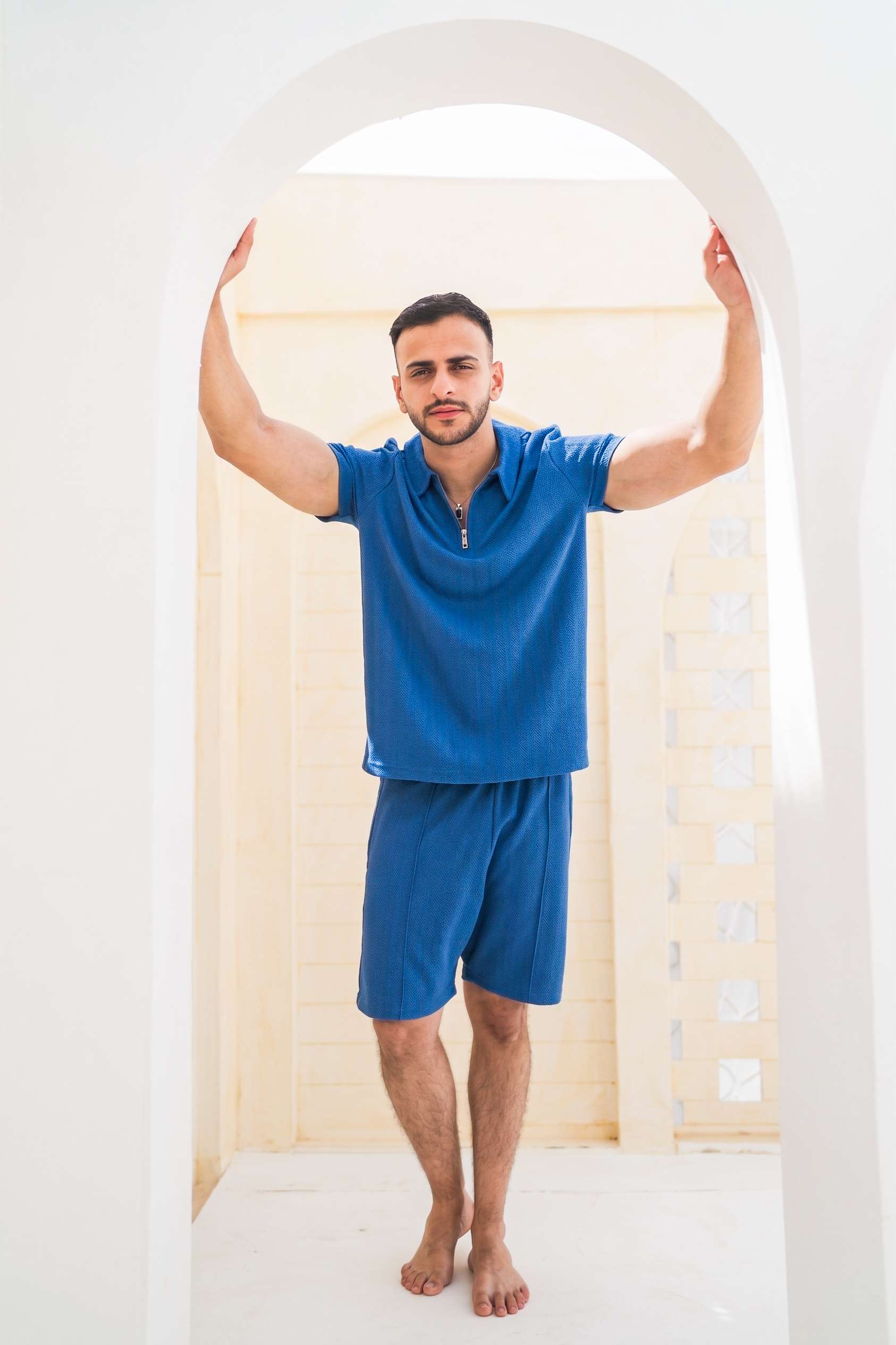 تيشيرت ب بياقة بولو  Waffle suit