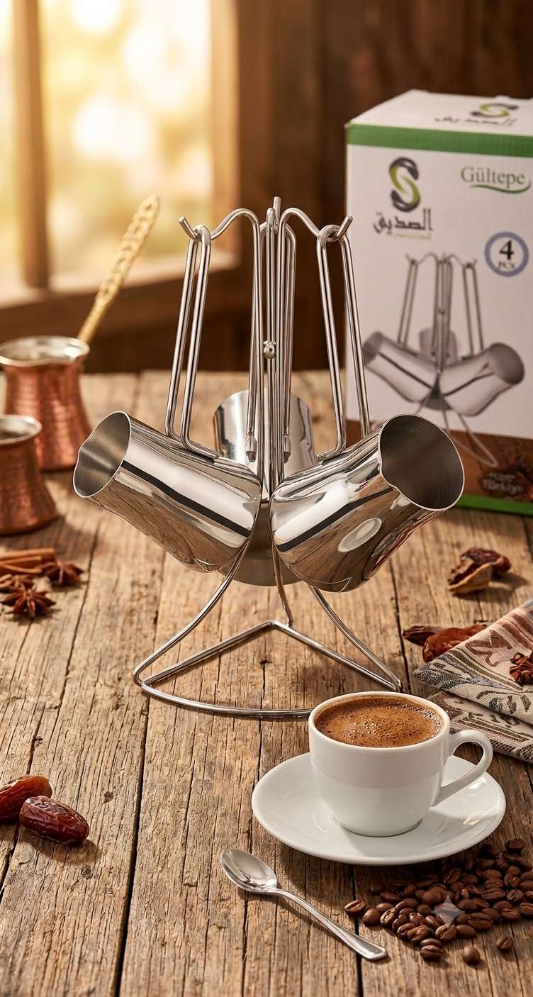 طقم كنك قهوه استانلس