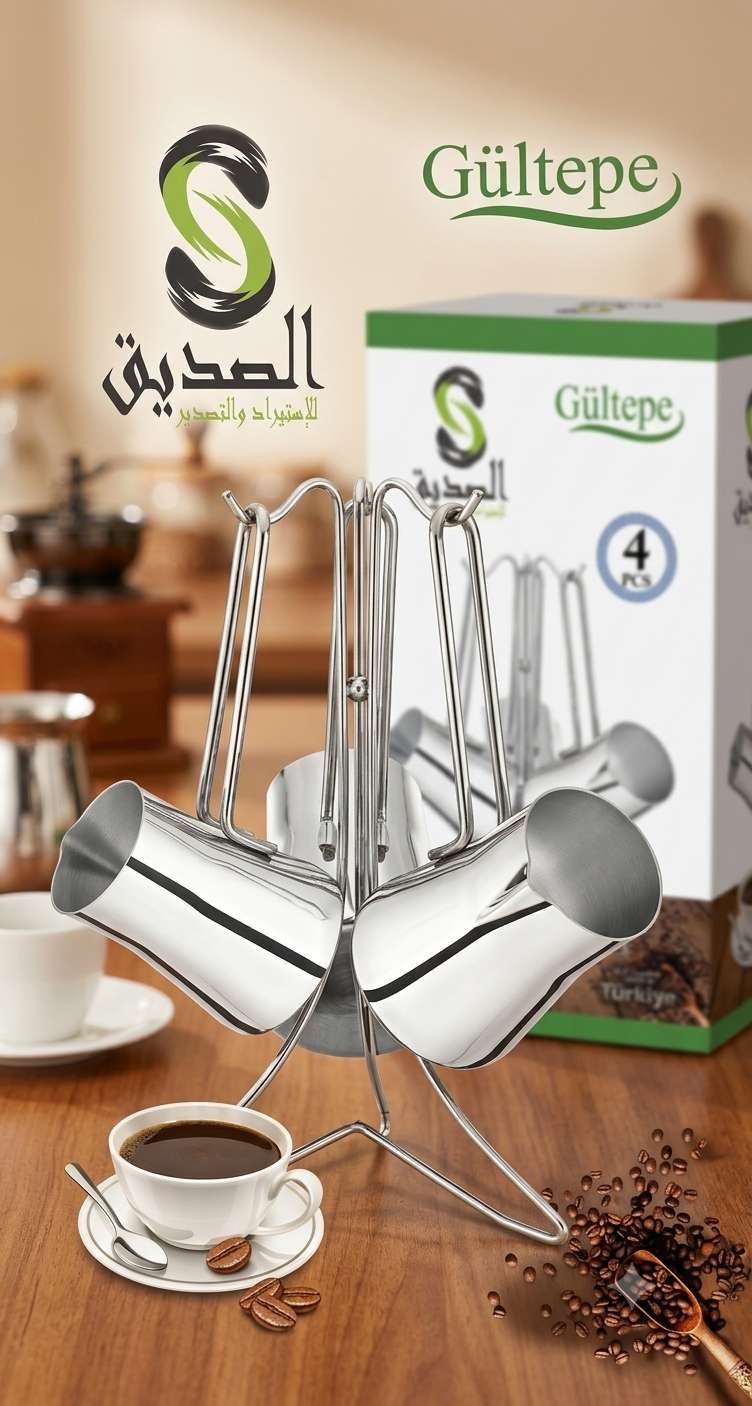 طقم كنك قهوه استانلس