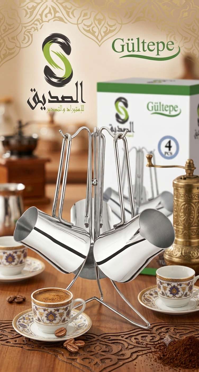 طقم كنك قهوه استانلس