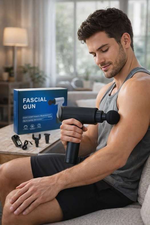 مع Fascial Gun – جهاز المساج المسدس متعدد الاستخدام