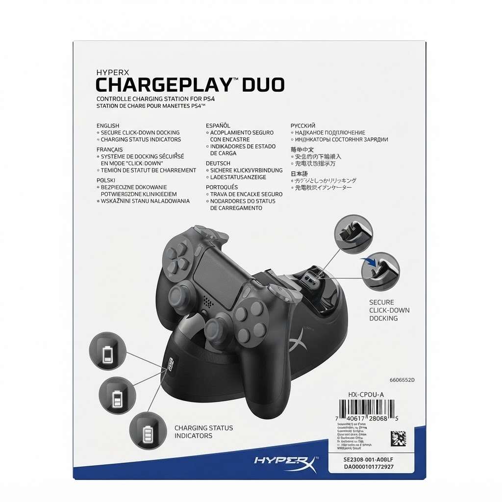 شاحن دراعات بلايستيشن 4 هايبر اكس - HyperX ChargePlay Duo سريع وموثوق