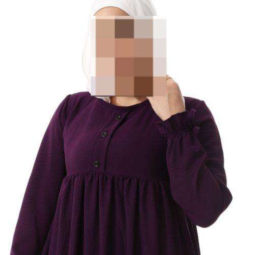 فستان كرانيش سادة