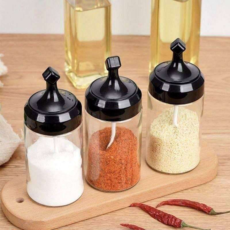 طقم زياتة مطبخ زجاج 5 قطع مستورد