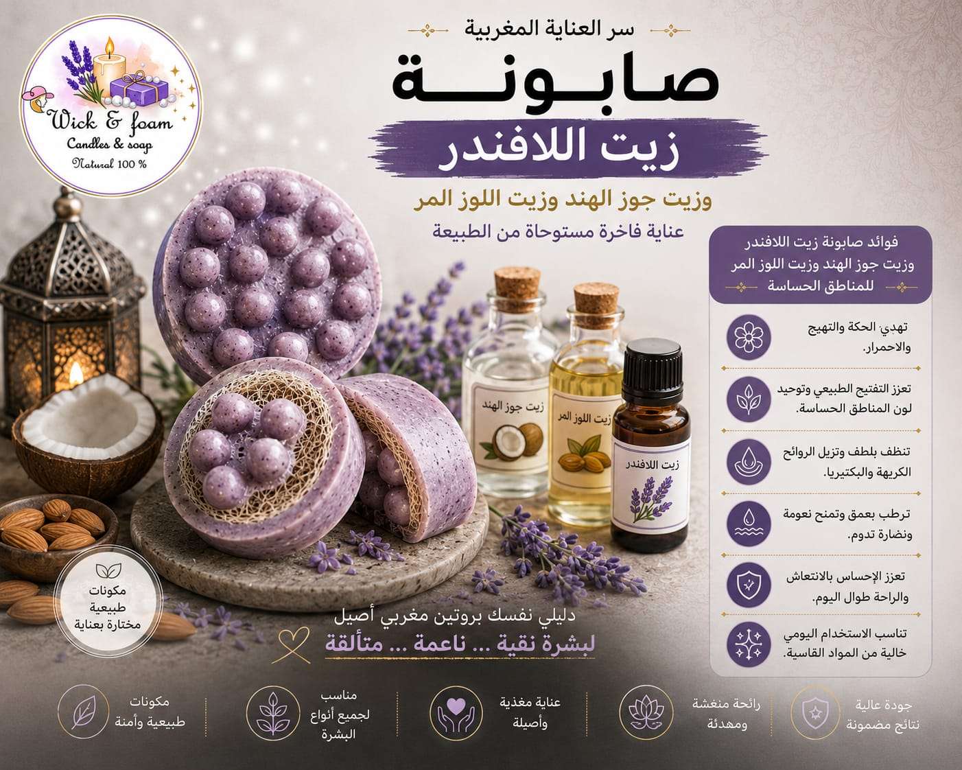 صابونه المساج باللافندر