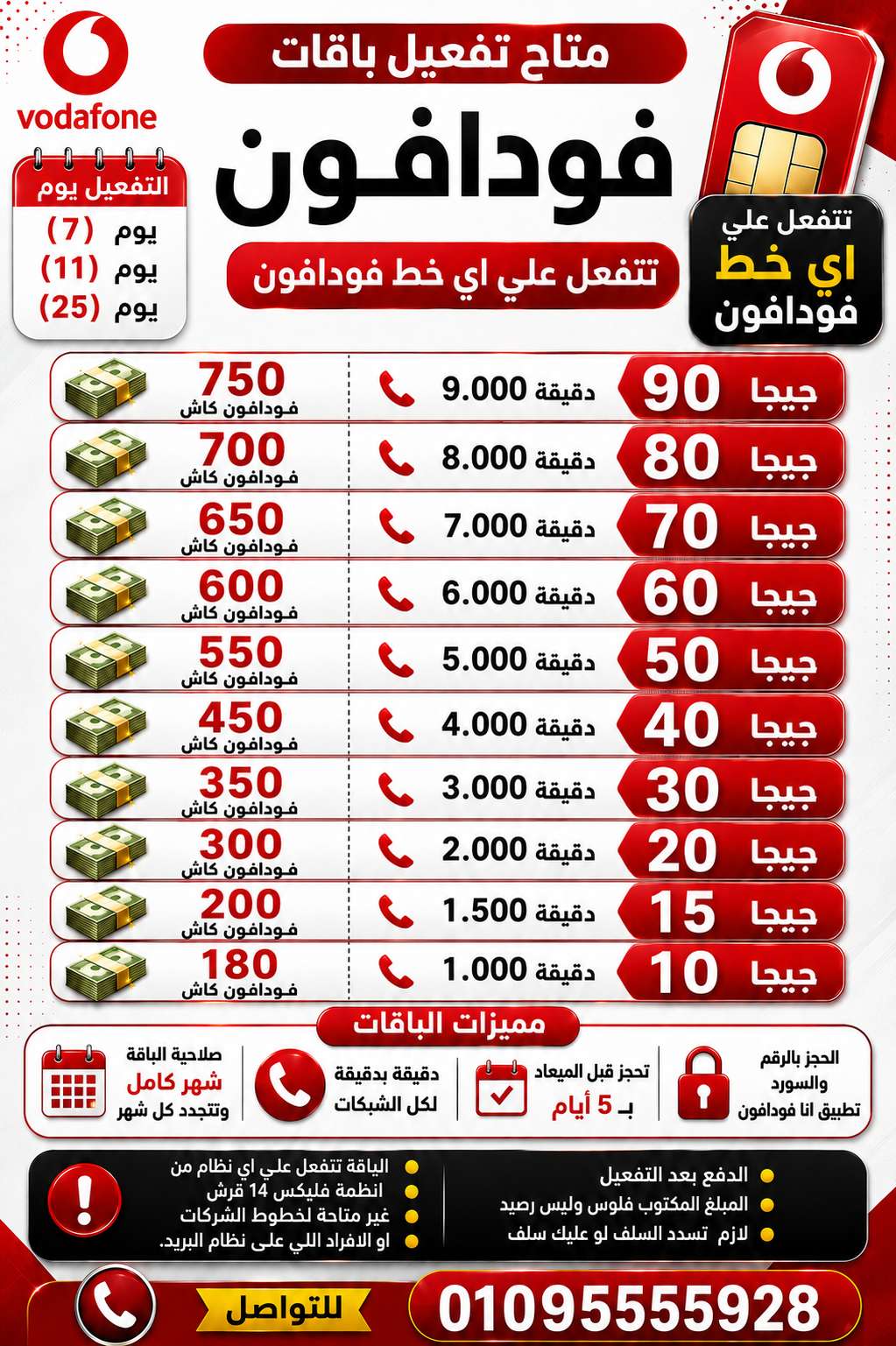 خطوط فودافون