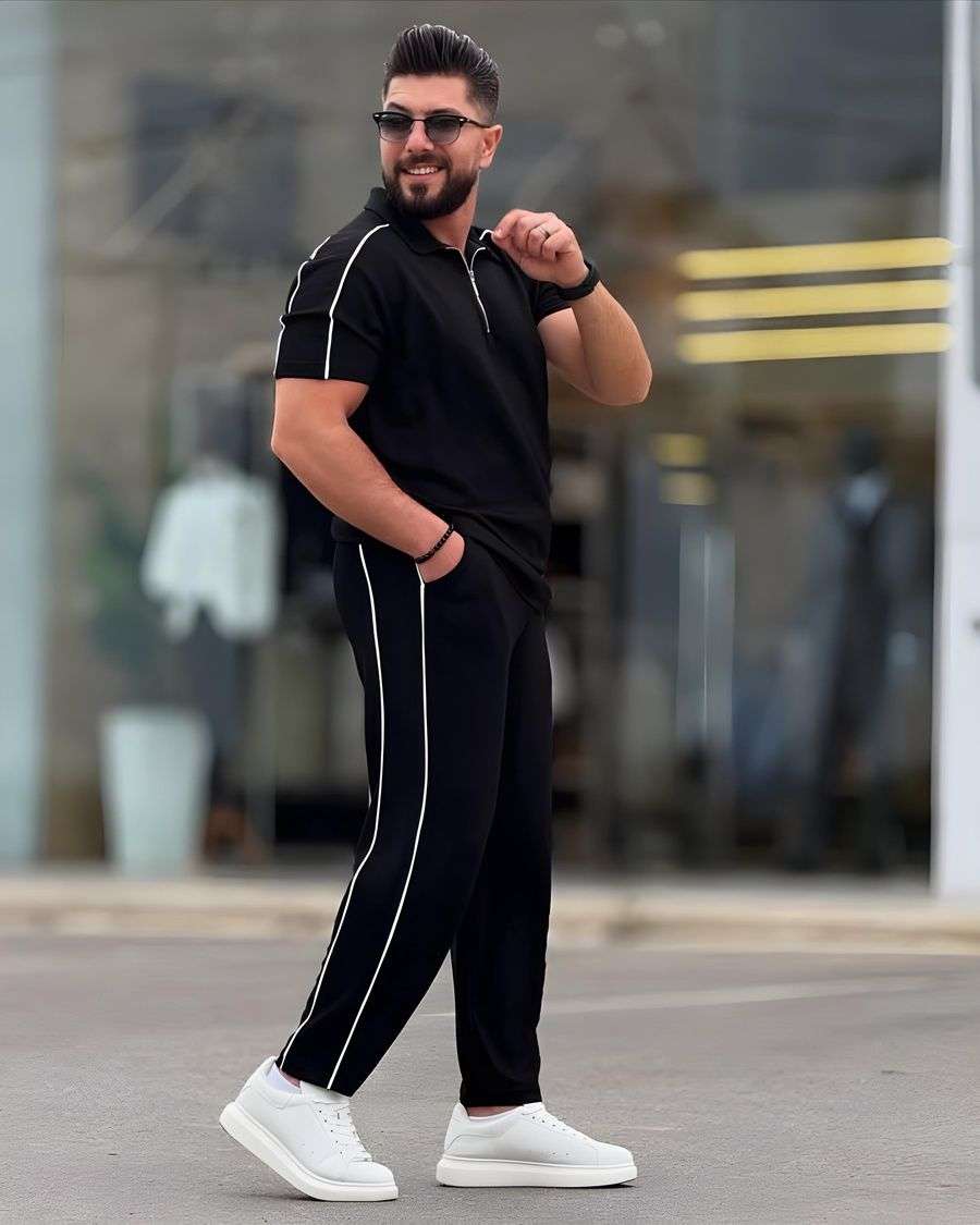 بنطلون جينز وايد ليج رجالي