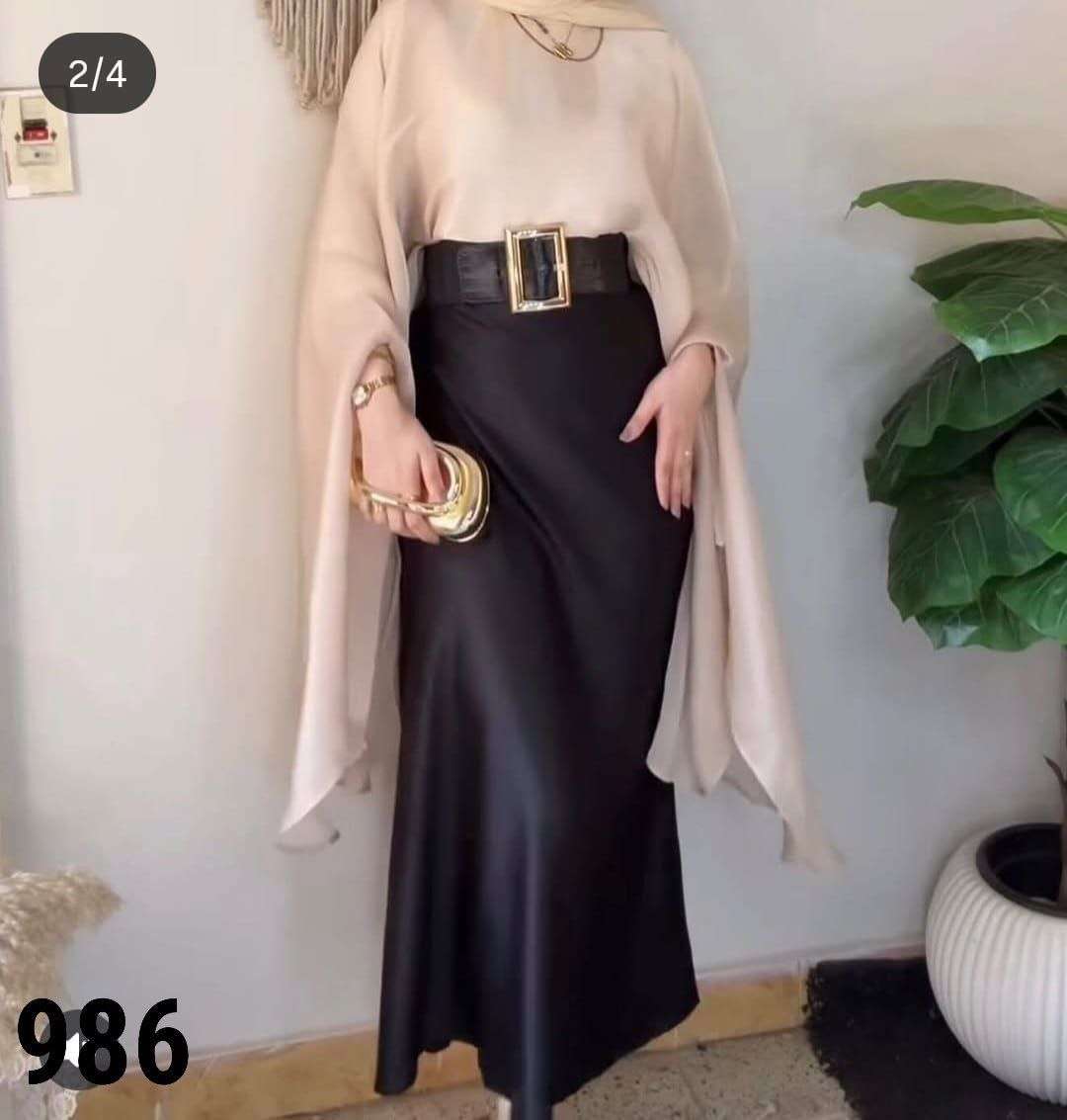 طقم قطعتين جيبه بلاوز اوفر سايز