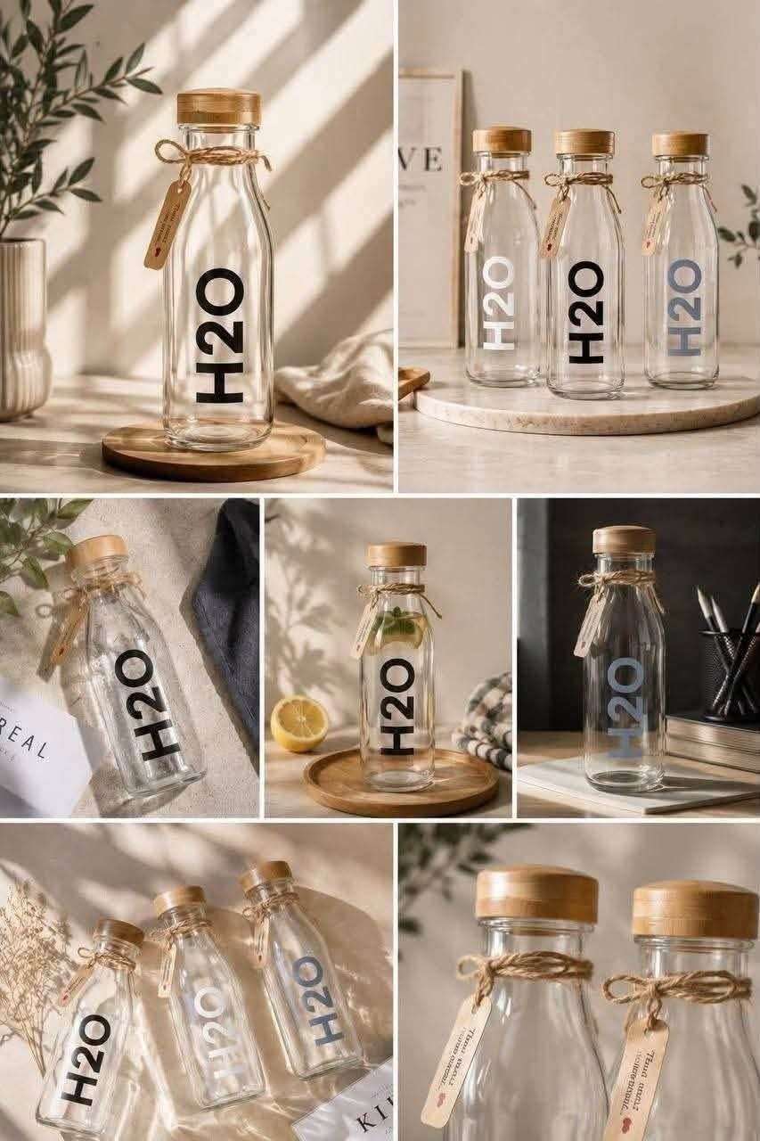 زجاجه مياه ولبن H2o