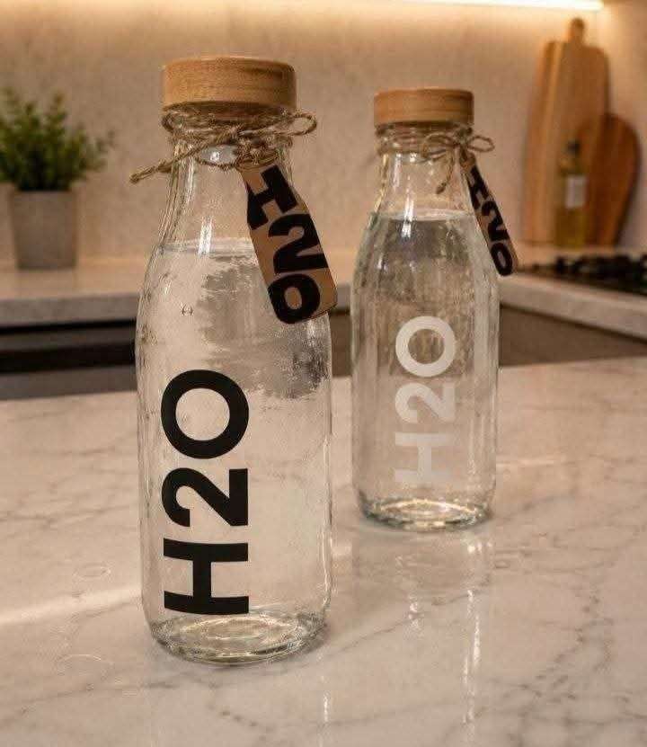 زجاجه مياه ولبن H2o