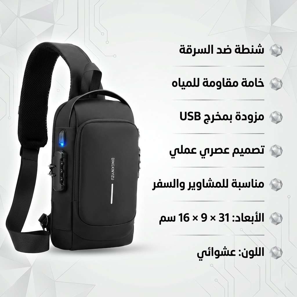 شنطه كروس مزودة بشحنUsp