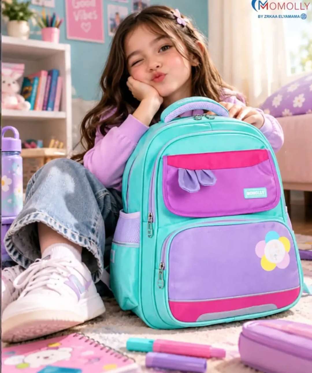حقيبة مدرسية براند momolly مقاس 18