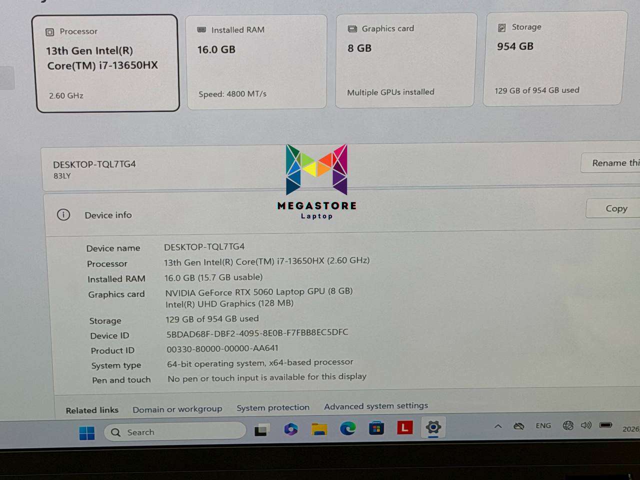 Lenovo Legion 5 OLED i7-13650HX RTX 5060 Laptop
