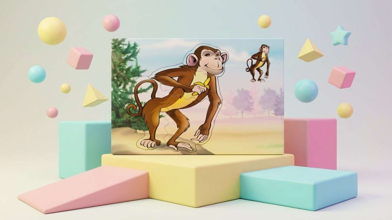 لوحه صغيره قرد