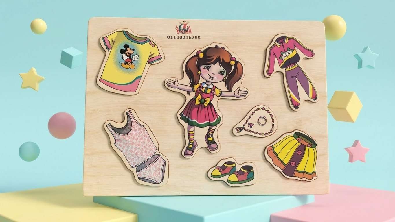 لوحه صغيره ملابس بنت
